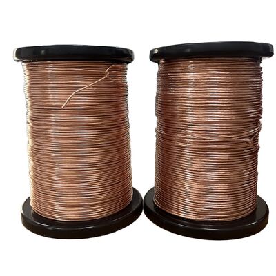 Round Class 130C Enameled Copper Mylar PET Film Taped Litz Wire 0.10mm*127 Strands