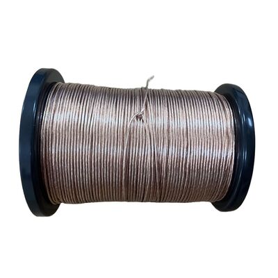 Round Class 130C Enameled Copper Mylar PET Film Taped Litz Wire 0.10mm*127 Strands