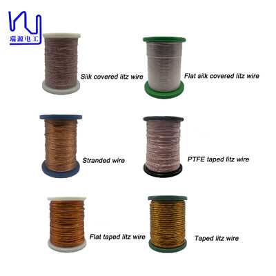 Custom 0.10mmX500 Strands PTFE Wrapped Copper Litz Wire